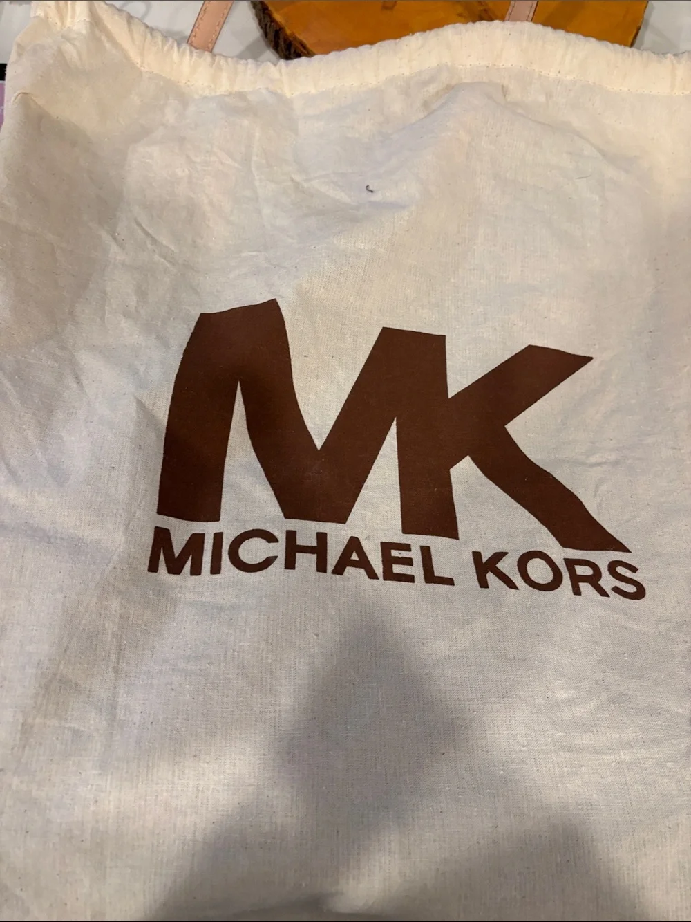 Michael Kors Wine Snake-Print Tote with Tan Straps